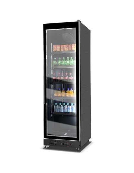 Commercial Display Refrigerator with Single Glass door 400 litres Black | Stalwart DA-KXG620BLACK