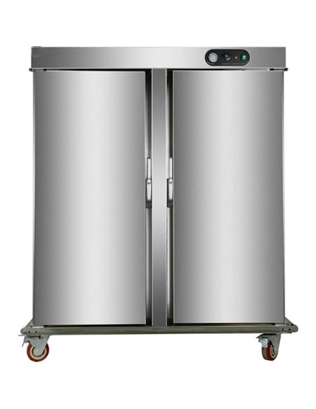 Professional Mobile Food Warming Cabinet Double Door with 22 x GN2/1 capacity 2.62kW | Stalwart DA-HW2221