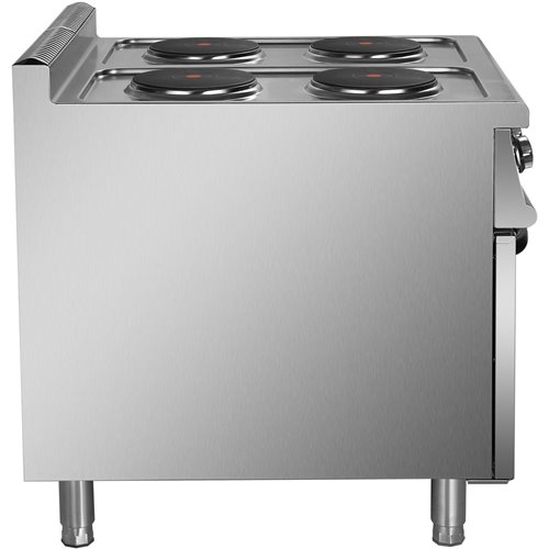 Commercial Electric Cooker 4 Burners with Cabinet Base 10.4kW 900mm Depth | Stalwart DA-HRQ912