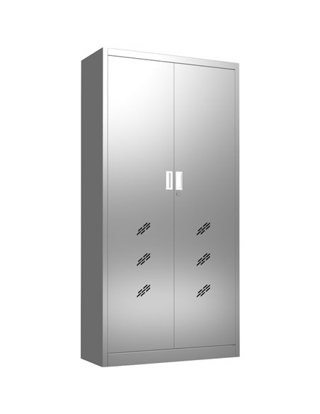 Commercial Stainless Steel Cleaing Cabinet 2 Doors 900x400x1800mm | Stalwart DA-MBSS201H1802DCC