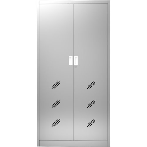 Commercial Stainless Steel Cleaing Cabinet 2 Doors 900x400x1800mm | Stalwart DA-MBSS201H1802DCC