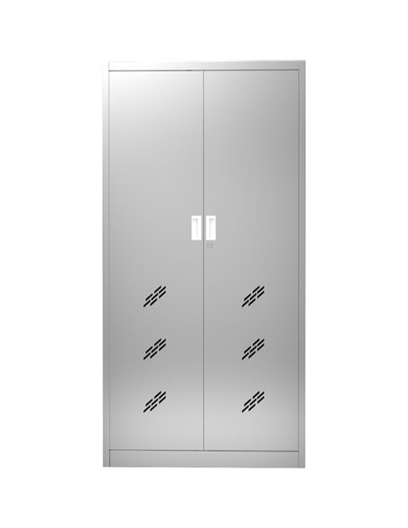 Commercial Stainless Steel Cleaing Cabinet 2 Doors 900x400x1800mm | Stalwart DA-MBSS201H1802DCC