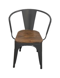 Bistro Dining Chair Dark Grey Indoors | Stalwart DA-WW170DG
