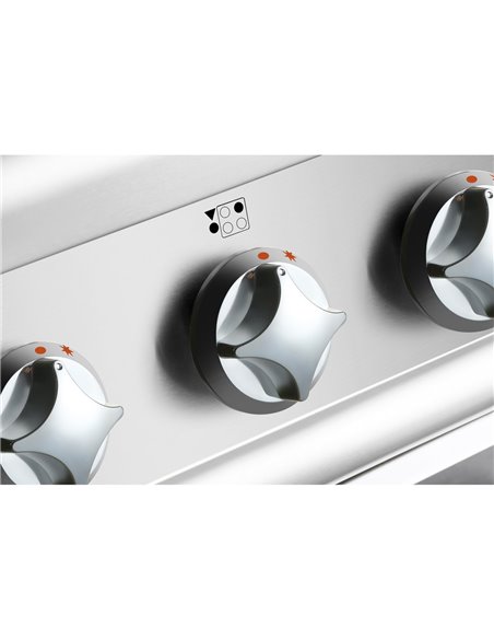 Professional Gas range 4 burners 30kW with Cabinet 700mm Depth | Stalwart DA-ADX705B