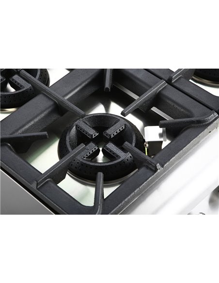 Professional Gas range 4 burners 30kW with Cabinet 700mm Depth | Stalwart DA-ADX705B