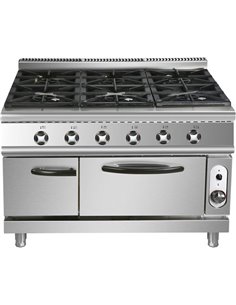 Professional Gas range 6 burners 36kW Gas oven 5.8kW 900mm Depth | Stalwart DA-ADX996Z 2