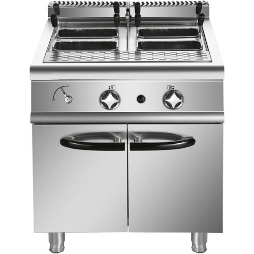 Professional Pasta cooker 30 Litres Gas 22kW Floor standing with Cabinet Base 700mm depth | Stalwart DA-HGN715