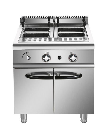 Professional Pasta cooker 30 Litres Gas 22kW Floor standing with Cabinet Base 700mm depth | Stalwart DA-HGN715