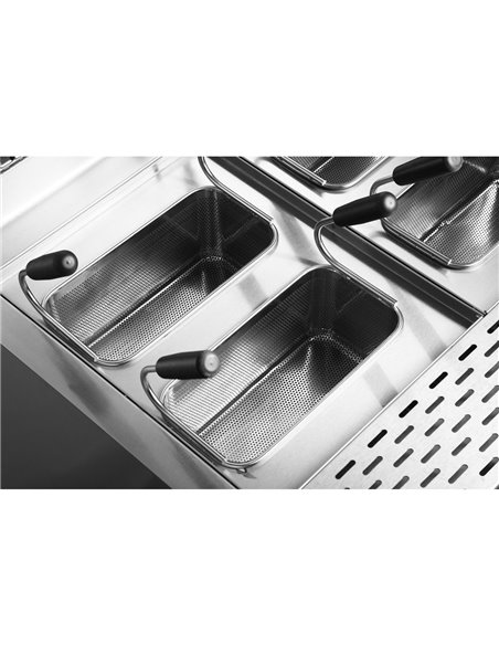 Professional Pasta cooker 30 Litres Gas 22kW Floor standing with Cabinet Base 700mm depth | Stalwart DA-HGN715