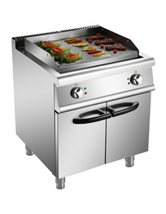 Professional Electric Griddle with Cabinet Base 9kW Smooth/Ribbed 700mm Depth | Stalwart DA-HER706A
