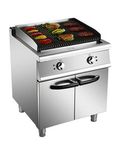Professional Electric Lava Rock Grill with Cabinet Base 9kW 700mm Depth | Stalwart DA-HEL707A