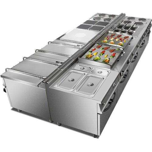 Professional Electric Lava Rock Grill with Cabinet Base 9kW 700mm Depth | Stalwart DA-HEL707A
