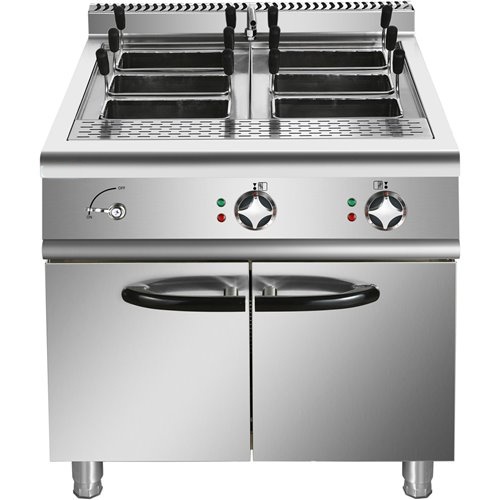 Professional Pasta cooker 40 Litres Electric 18kW Floor standing with Cabinet Base 900mm Depth | Stalwart DA-HEN915A