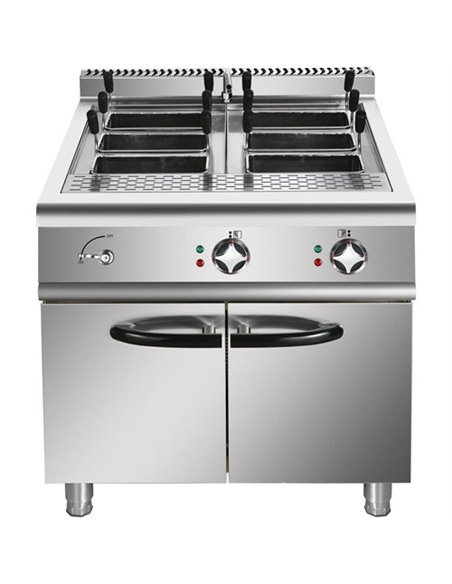 Professional Pasta cooker 40 Litres Electric 18kW Floor standing with Cabinet Base 900mm Depth | Stalwart DA-HEN915A