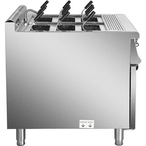 Professional Pasta cooker 40 Litres Electric 18kW Floor standing with Cabinet Base 900mm Depth | Stalwart DA-HEN915A