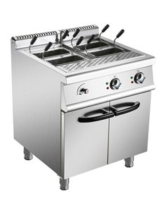 Professional Pasta cooker 30 Litres Electric 12kW Floor standing with Cabinet Base 700mm Depth | Stalwart DA-HEN715A