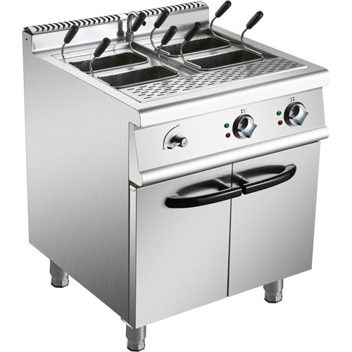Professional Pasta cooker 30 Litres Electric 12kW Floor standing with Cabinet Base 700mm Depth | Stalwart DA-HEN715A