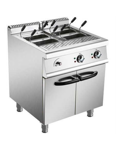 Professional Pasta cooker 30 Litres Electric 12kW Floor standing with Cabinet Base 700mm Depth | Stalwart DA-HEN715A