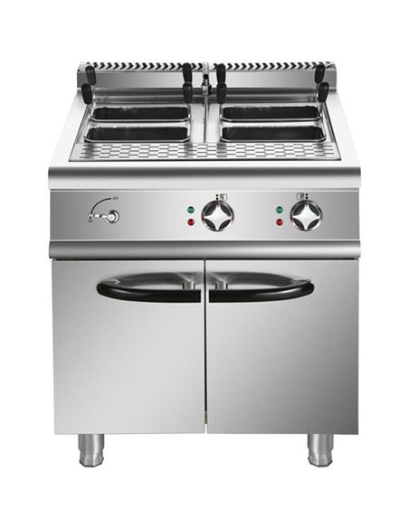 Professional Pasta cooker 30 Litres Electric 12kW Floor standing with Cabinet Base 700mm Depth | Stalwart DA-HEN715A