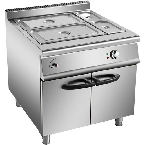Commercial Electric Bain Marie with Cabinet 2xGN1/1 + 2xGN1/3 6kW 900mm Depth | Stalwart DA-HEB909A