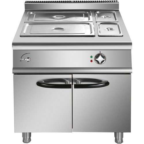 Commercial Electric Bain Marie with Cabinet 2xGN1/1 + 2xGN1/3 6kW 900mm Depth | Stalwart DA-HEB909A