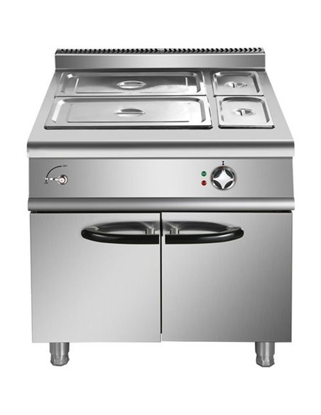 Commercial Electric Bain Marie with Cabinet 2xGN1/1 + 2xGN1/3 6kW 900mm Depth | Stalwart DA-HEB909A