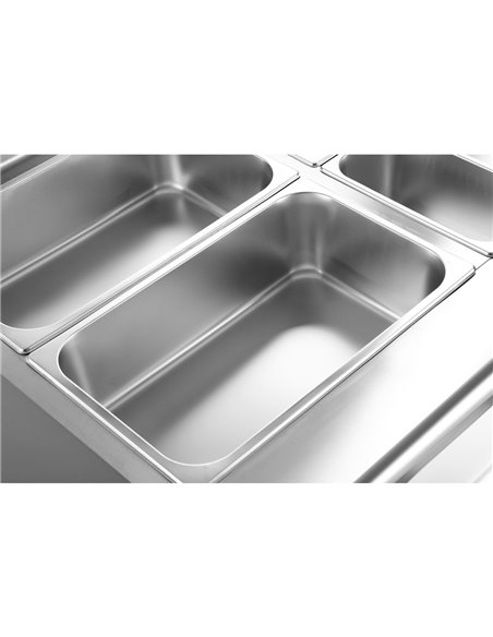 Commercial Electric Bain Marie with Cabinet 2xGN1/1 + 2xGN1/3 6kW 900mm Depth | Stalwart DA-HEB909A