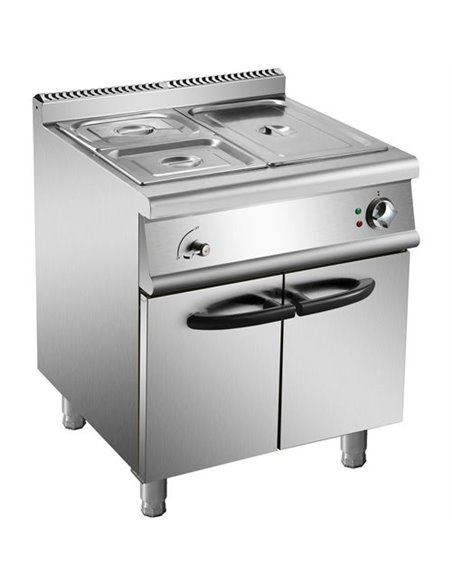Commercial Electric Bain Marie with Cabinet 1xGN1/1 + 2xGN1/2 5kW 700mm Depth | Stalwart DA-HEB709A