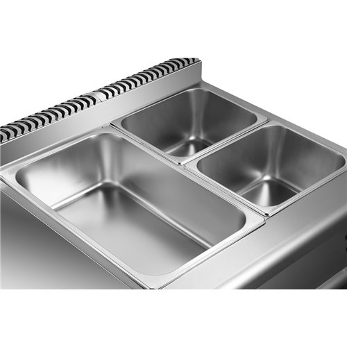 Commercial Electric Bain Marie with Cabinet 1xGN1/1 + 2xGN1/2 5kW 700mm Depth | Stalwart DA-HEB709A