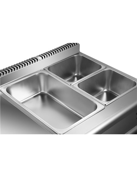 Commercial Electric Bain Marie with Cabinet 1xGN1/1 + 2xGN1/2 5kW 700mm Depth | Stalwart DA-HEB709A