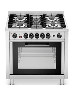 Professional Dual fuel Range oven Gas cooker 5 burners 14.3kW Electric oven 2.9kW | Eka EKC96M
