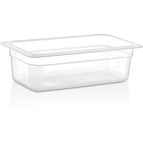 Polypropylene Gastronorm Pan GN1/3 Depth 100mm Clear 3 litres | Stalwart DA-GNPP13100