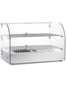 2 Tier Curved Front Heated Display Case 45 Litres Countertop | Stalwart DA-HW45R