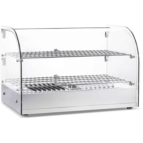 2 Tier Curved Front Heated Display Case 45 Litres Countertop | Stalwart DA-HW45R