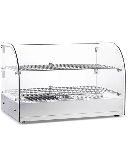 2 Tier Curved Front Heated Display Case 45 Litres Countertop | Stalwart DA-HW45R