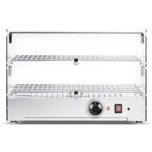 2 Tier Curved Front Heated Display Case 45 Litres Countertop | Stalwart DA-HW45R