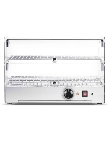 2 Tier Curved Front Heated Display Case 45 Litres Countertop | Stalwart DA-HW45R