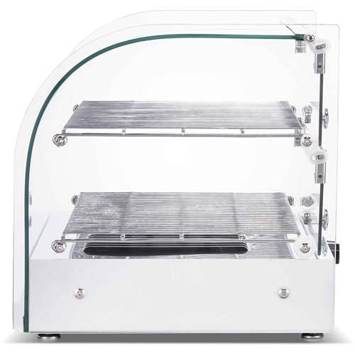 2 Tier Curved Front Heated Display Case 45 Litres Countertop | Stalwart DA-HW45R