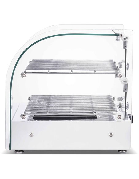 2 Tier Curved Front Heated Display Case 45 Litres Countertop | Stalwart DA-HW45R