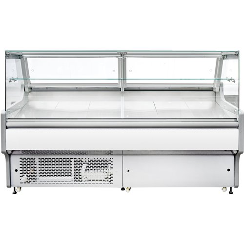Serve over Deli counter White front Straight glass front Width 1330mm | Stalwart DA-WHITE1309SG