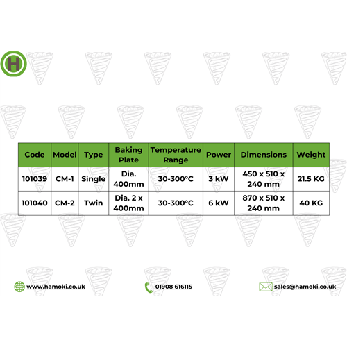 101040 - Crepe Maker 400mm - Twin Crepe Tray