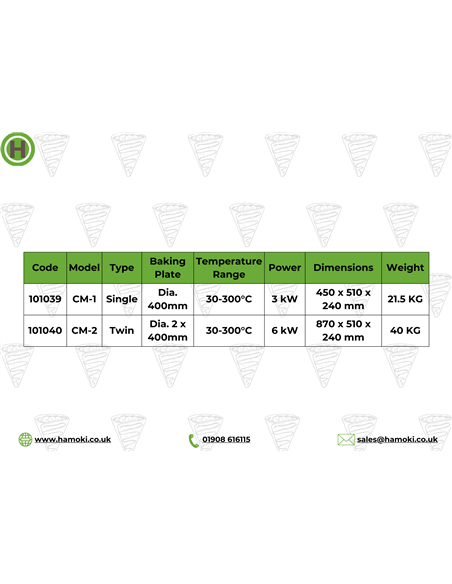 101040 - Crepe Maker 400mm - Twin Crepe Tray