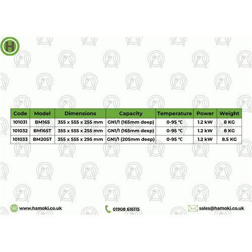 101032 - Bain Marie Wet Heat Depth 150mm - With Drain Tap