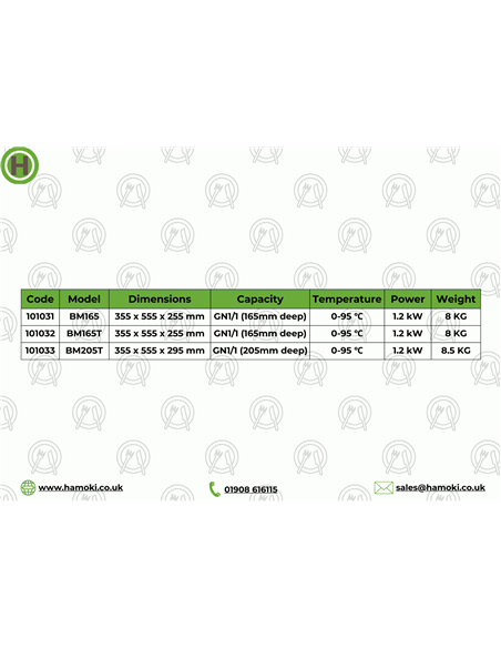 101032 - Bain Marie Wet Heat Depth 150mm - With Drain Tap