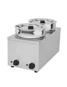 101048 - Hamoki Bain Marie with Hot Pot 3.5Lx2