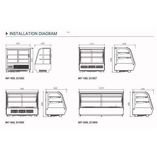 251008 - Counter Top Display Cooler -  160L