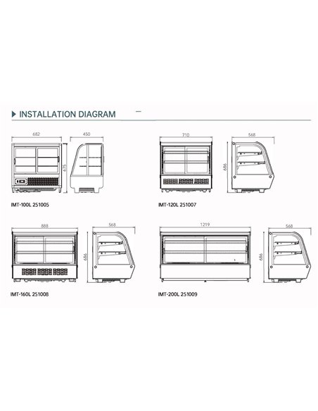 251008 - Counter Top Display Cooler -  160L
