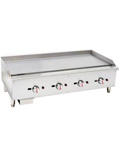 101060-P - Gas Countertop Griddle with Chrome Plate - Quad Control