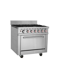 101076 - Hamoki Gas Range 6 Burner with Oven HKR-6S