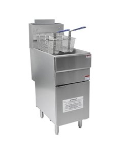101071 - GF120 4 Burner Single Tank Gas Fryer with Twin Baskets